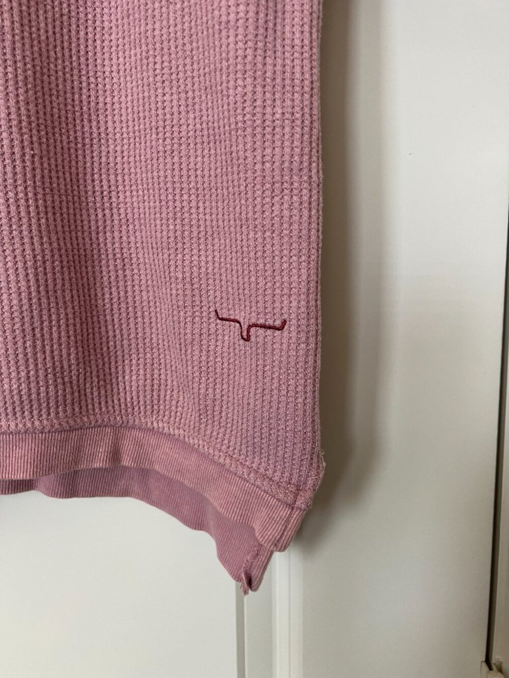 Kimes Ranch Pink Waffle Knit Long Sleeve - Picture 3 of 5